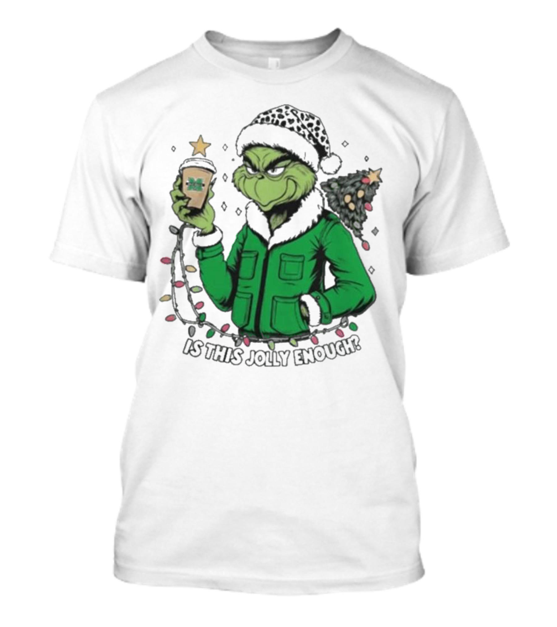 Marshall Thundering Herd Santa Grinch Is This Jolly Enough Merry Christmas T-Shirt