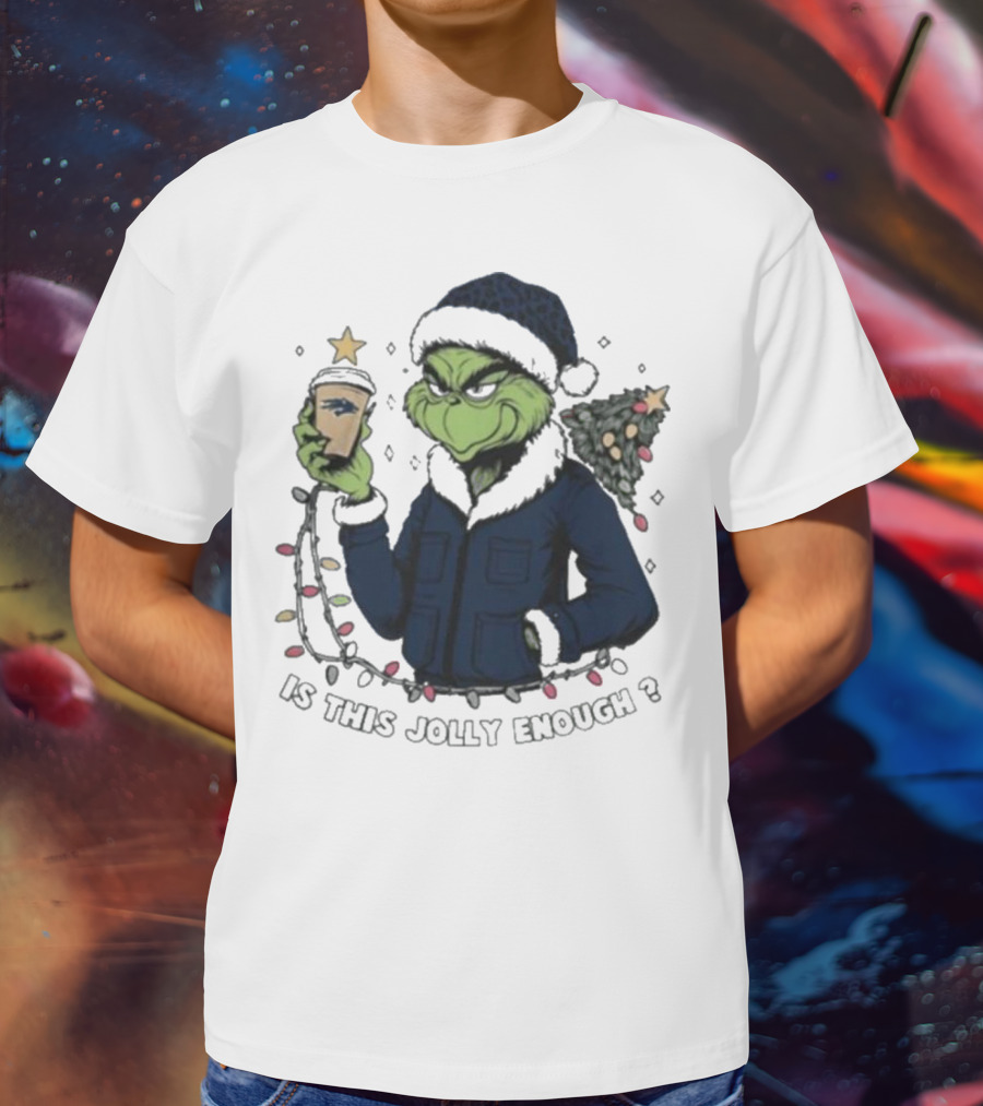 Nevada Wolf Pack Santa Grinch Is This Jolly Enough Merry Christmas T-Shirt