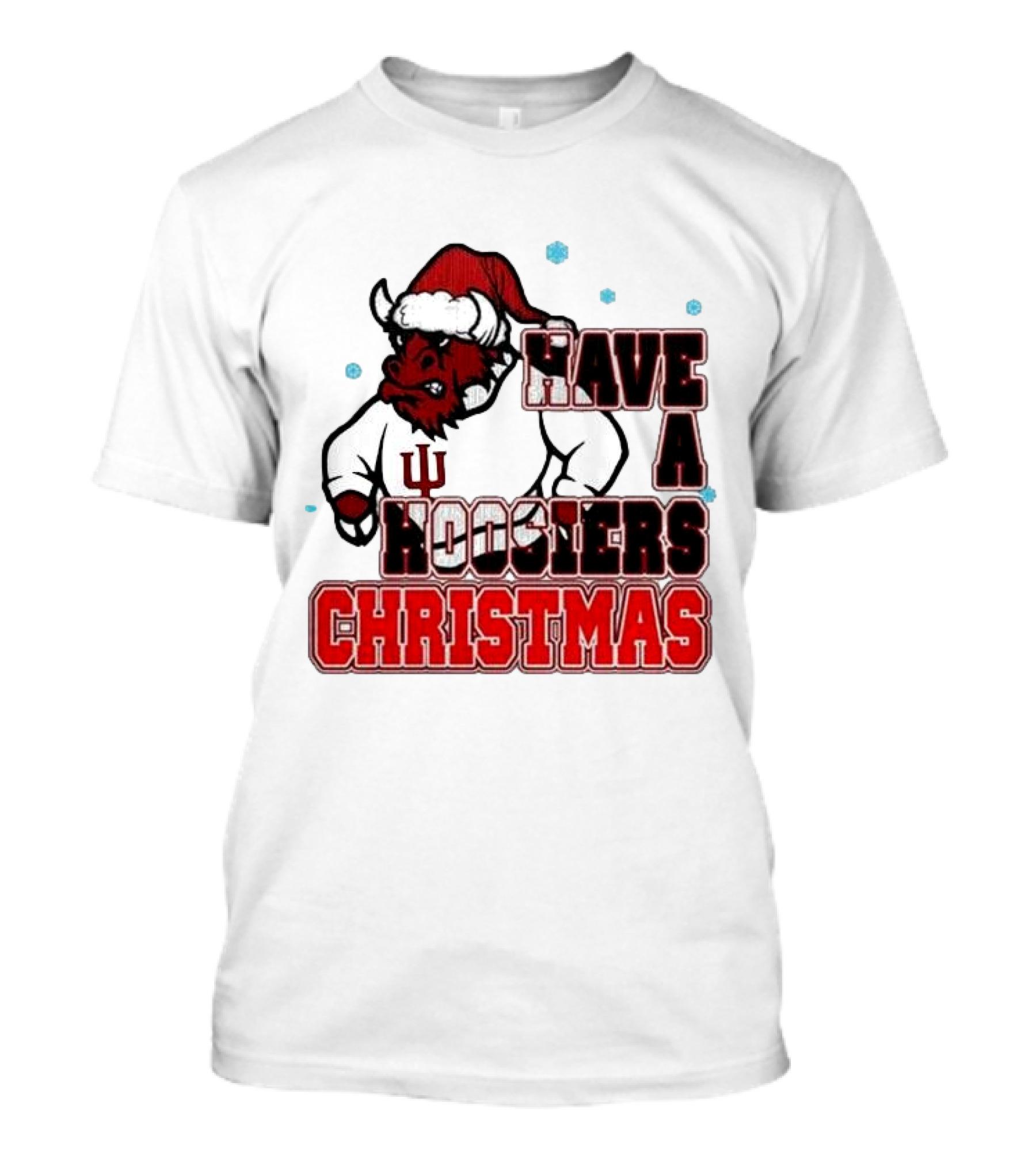 Have A Hoosiers Christmas Indiana Hoosiers Santa Mascot T-Shirt