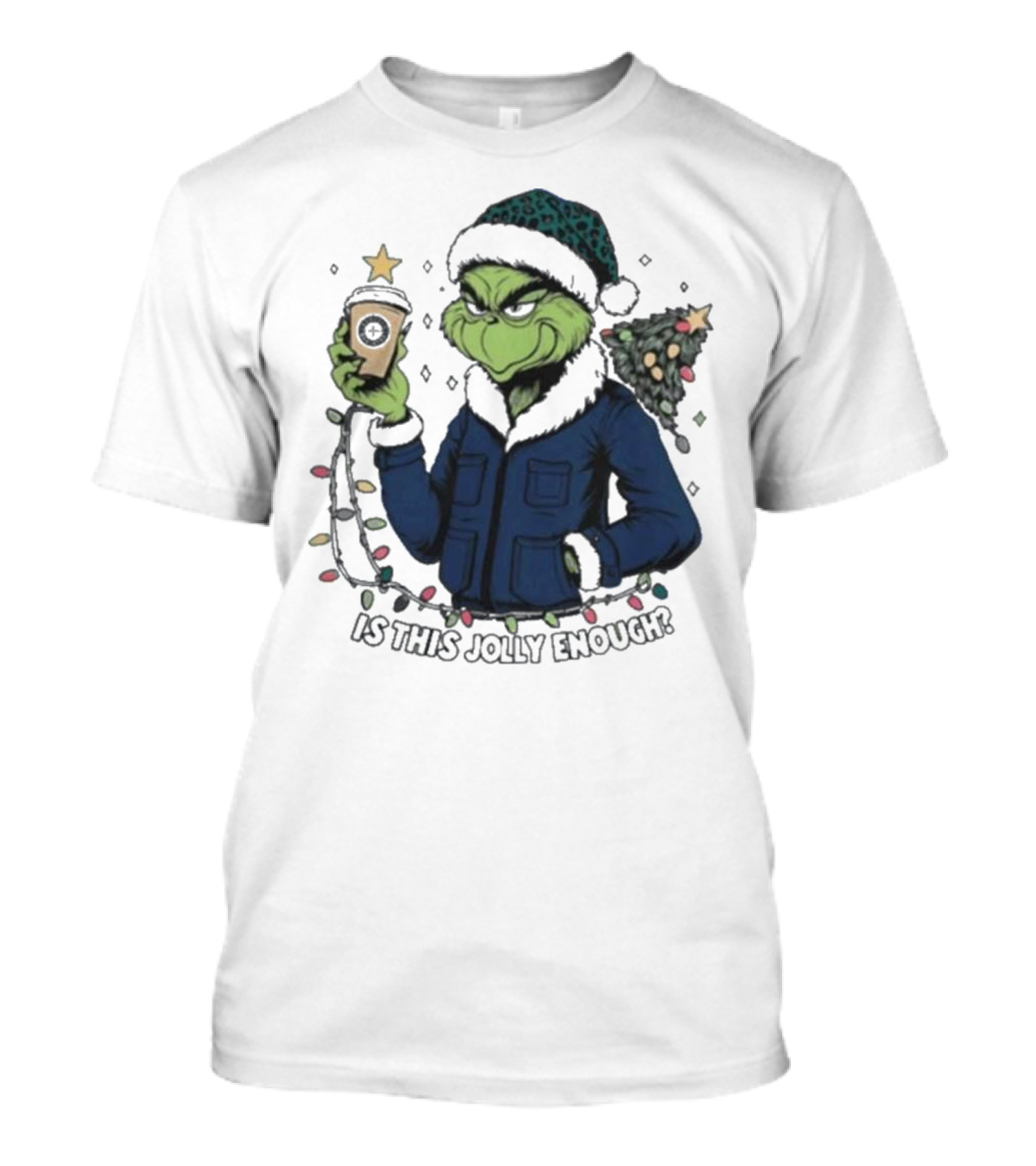 Seattle Mariners Grinch Christmas Jolly Enough Holiday Magic T-Shirt
