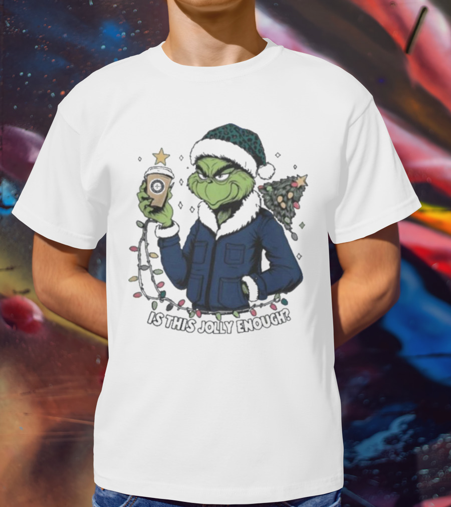 Seattle Mariners Grinch Christmas Jolly Enough Holiday Magic T-Shirt
