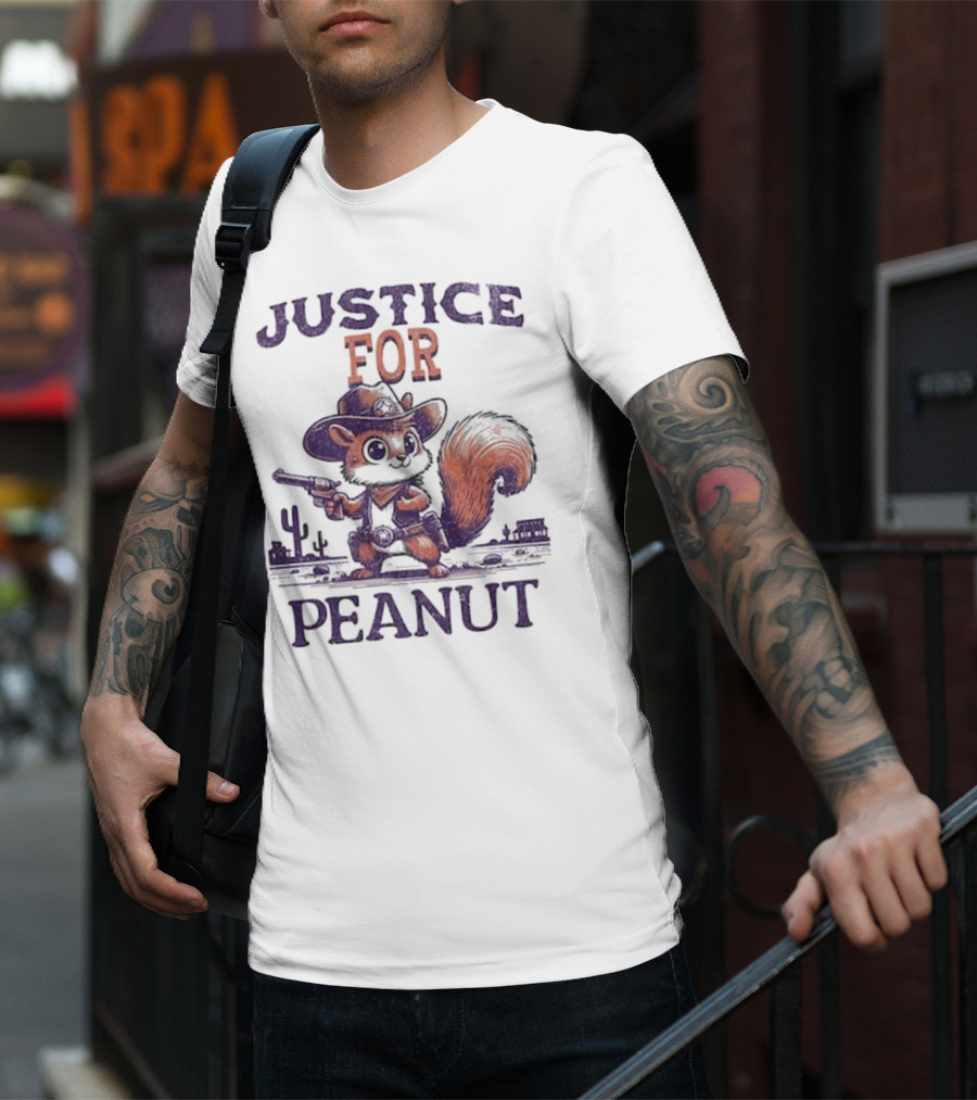 Justice For Peanut The Cowboy Squirrel T-Shirt