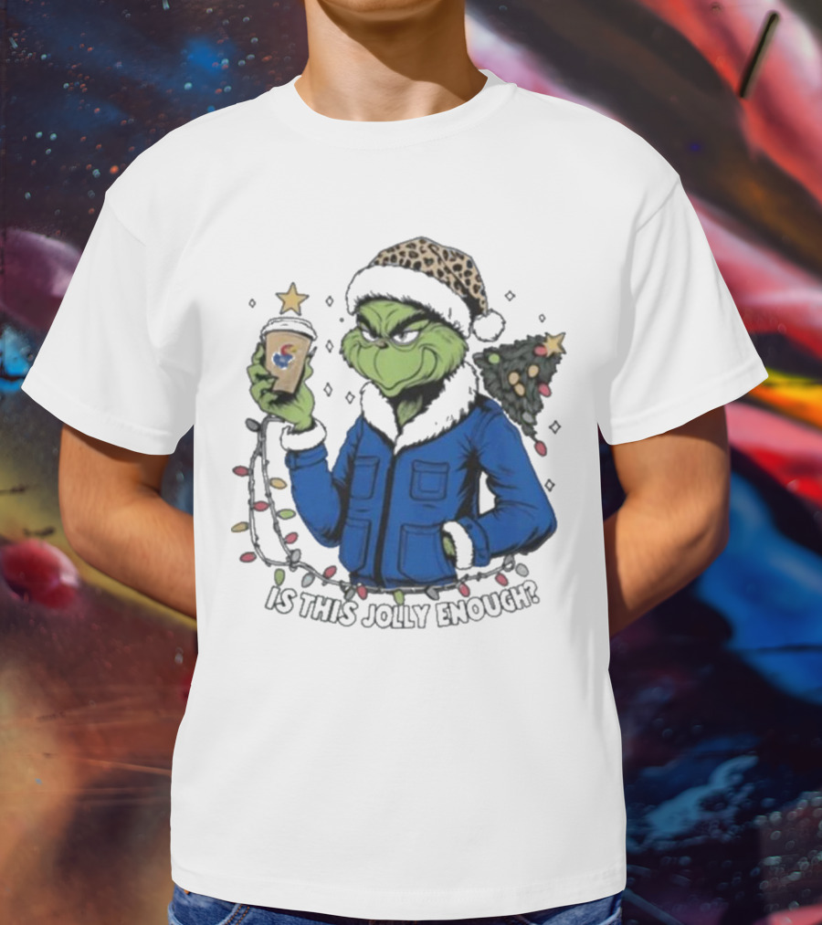 Kansas Jayhawks Grinch Is This Jolly Enough Merry Christmas T-Shirt