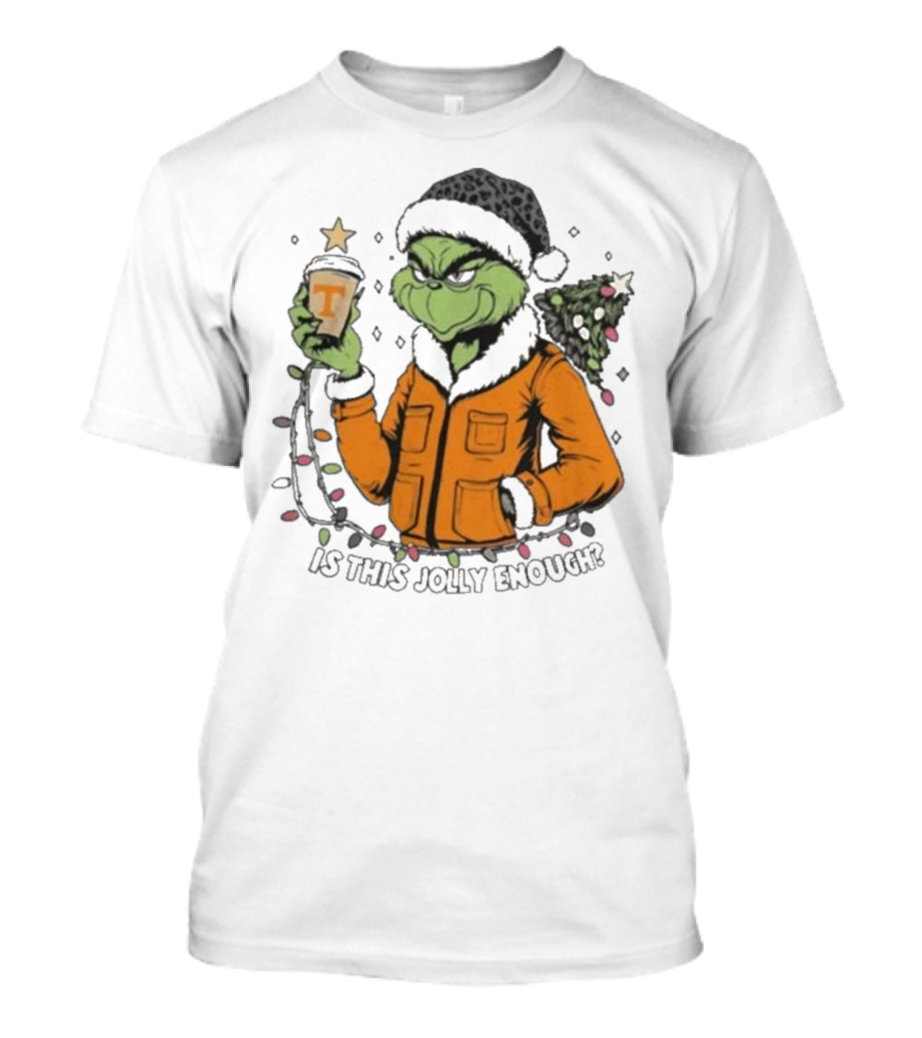 Tennessee Volunteers Grinch Is This Jolly Enough Merry Christmas T-Shirt