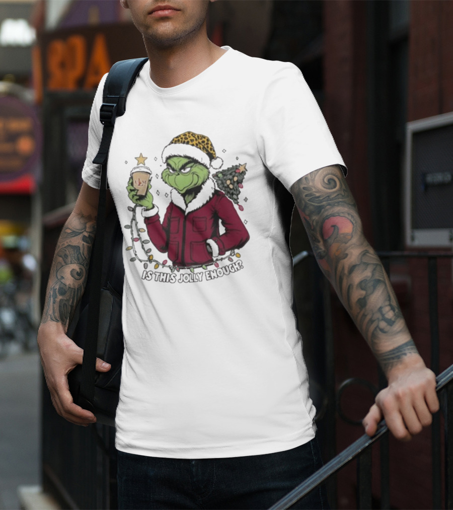 ULM Warhawks Santa Grinch Coffee Christmas Is This Jolly Enough T-Shirt