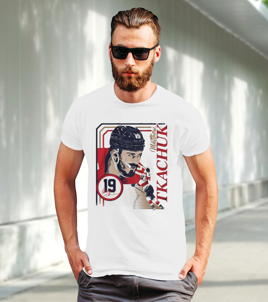 Matthew Tkachuk Number 19 Collage Frame Hockey T-Shirt