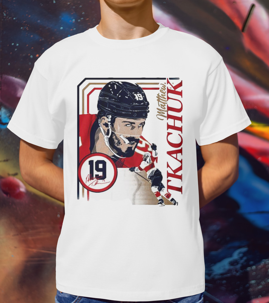 Matthew Tkachuk Number 19 Collage Frame Hockey T-Shirt