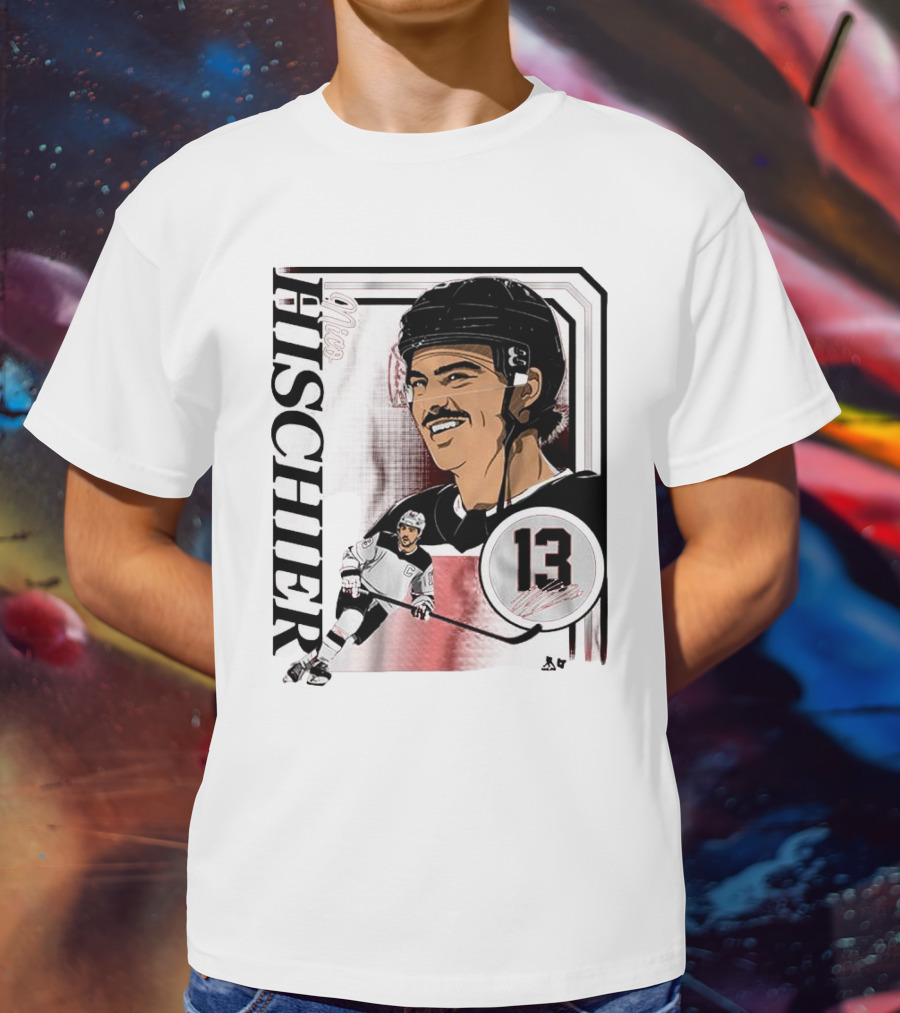 Nico Hischier Collage Frame Number 13 Hockey T-Shirt