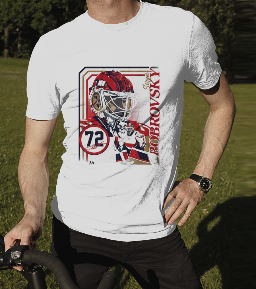 Sergei Bobrovsky 72 Collage Frame Hockey Goalie Mask Action Pose T-Shirt