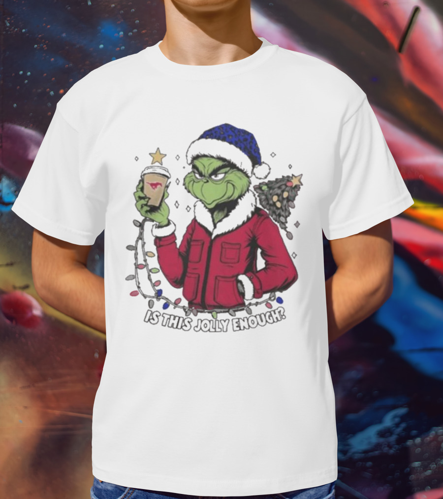 SMU Mustangs Santa Grinch Is This Jolly Enough Merry Christmas T-Shirt