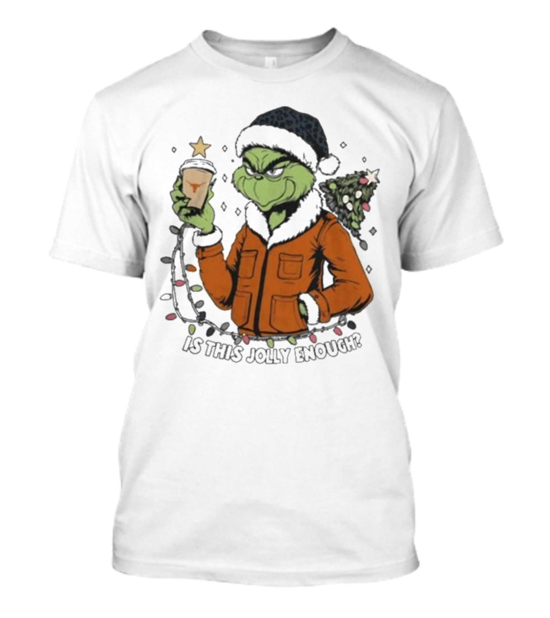 Texas Longhorns Santa Grinch Is This Jolly Enough Merry Christmas T-Shirt