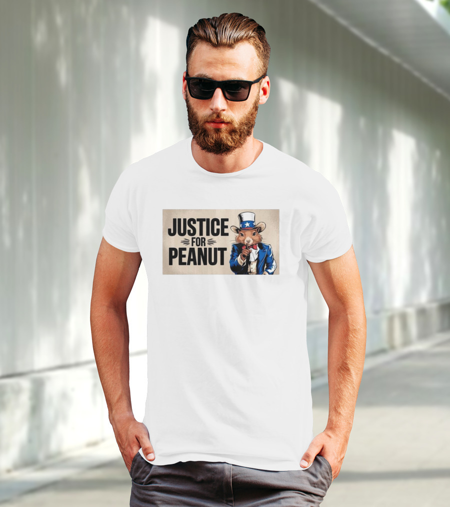 Justice For Peanut Squirrel Uncle Sam T-Shirt