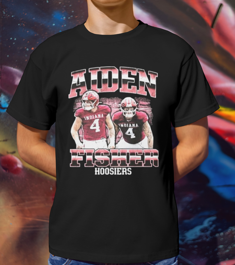 Aiden Fisher Indiana Hoosiers 90s Football T-Shirt