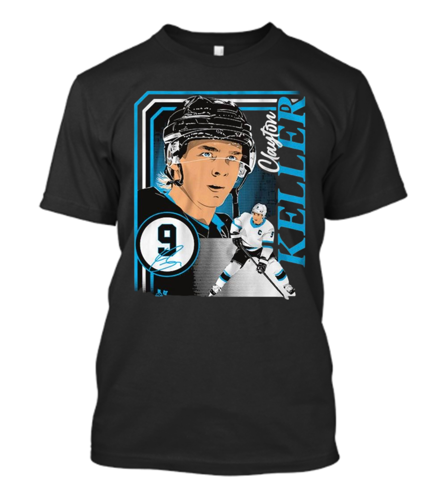 Clayton Keller 9 Hockey Portrait Collage T-Shirt