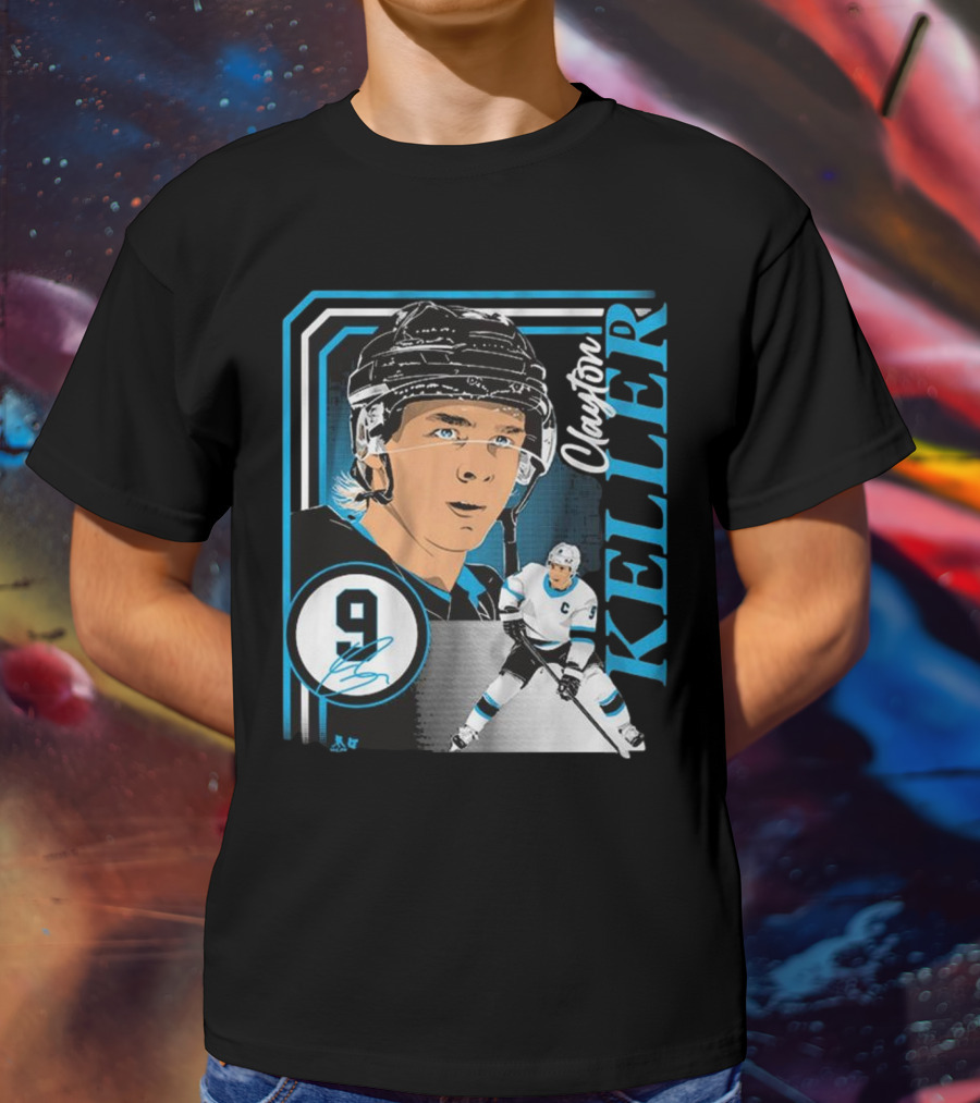 Clayton Keller 9 Hockey Portrait Collage T-Shirt