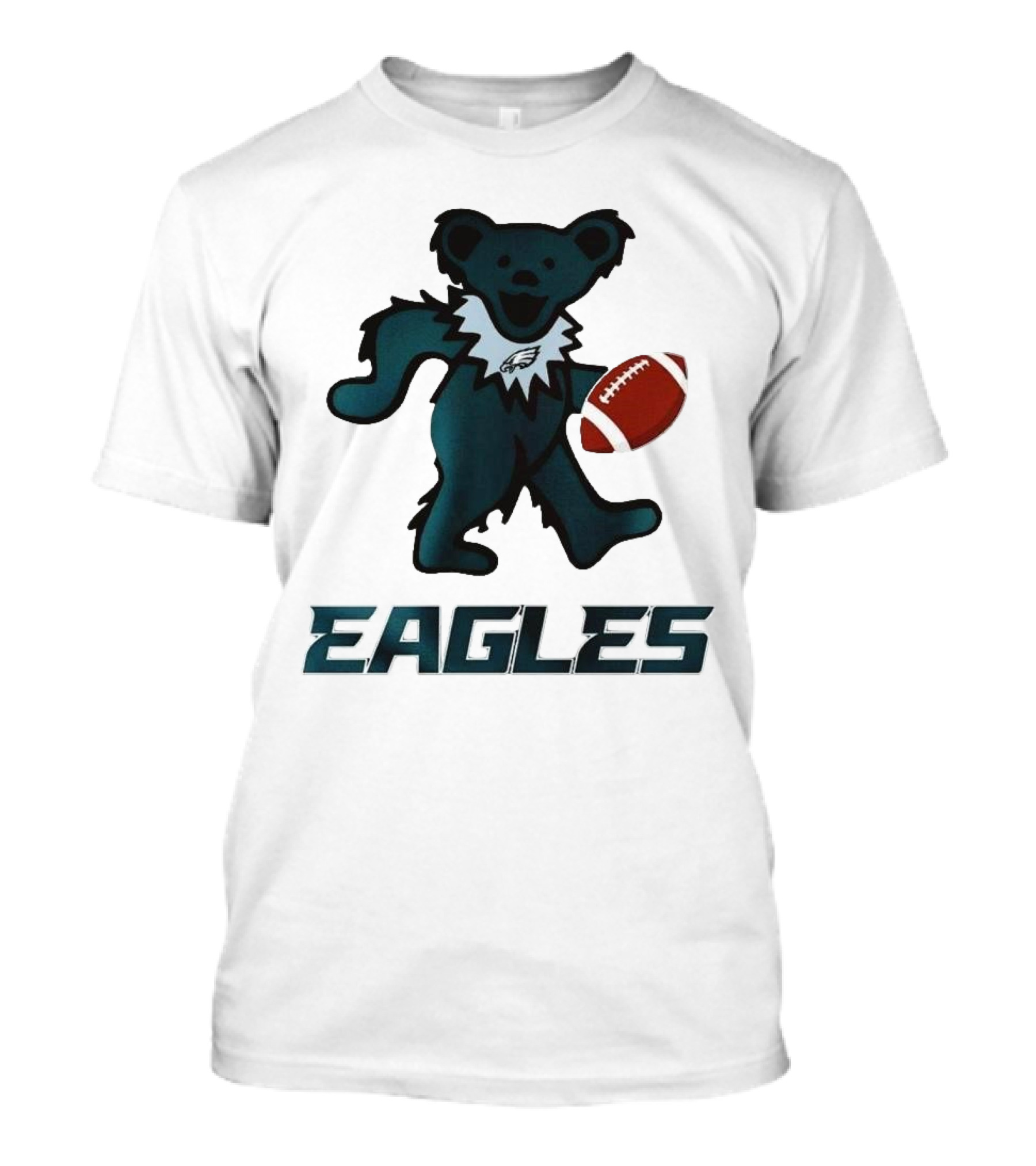 Eagles Football Bear With Grateful Dead Influence T-Shirt