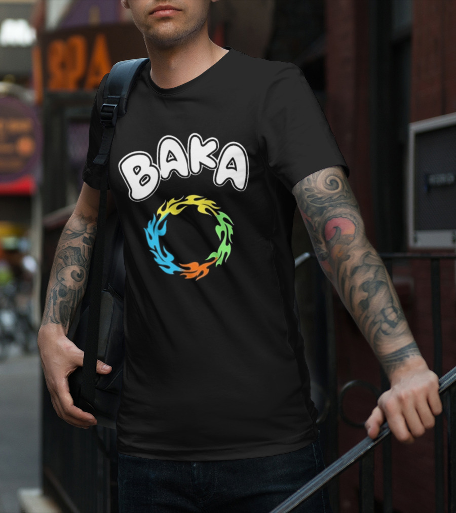 Baka Multi-Color Flame Circle T-Shirt