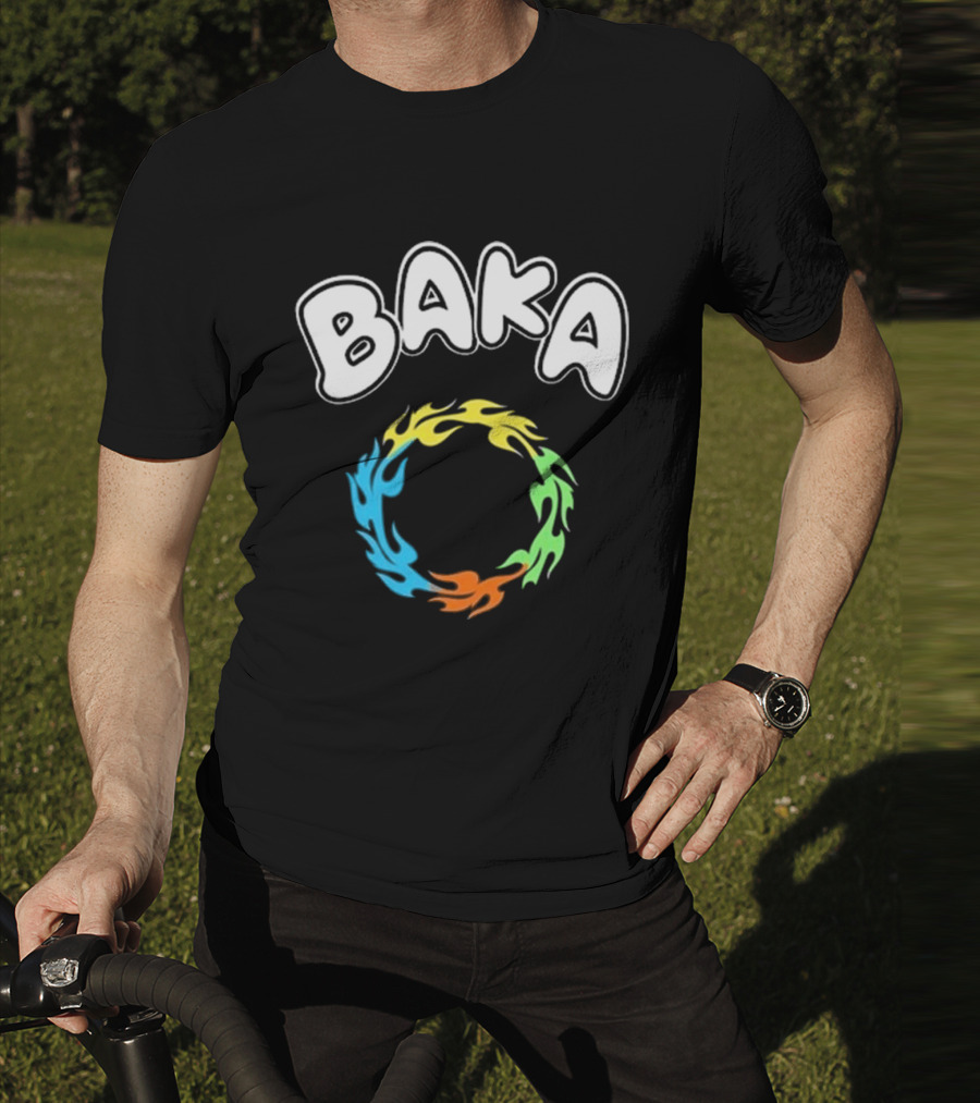 Baka Multi-Color Flame Circle T-Shirt
