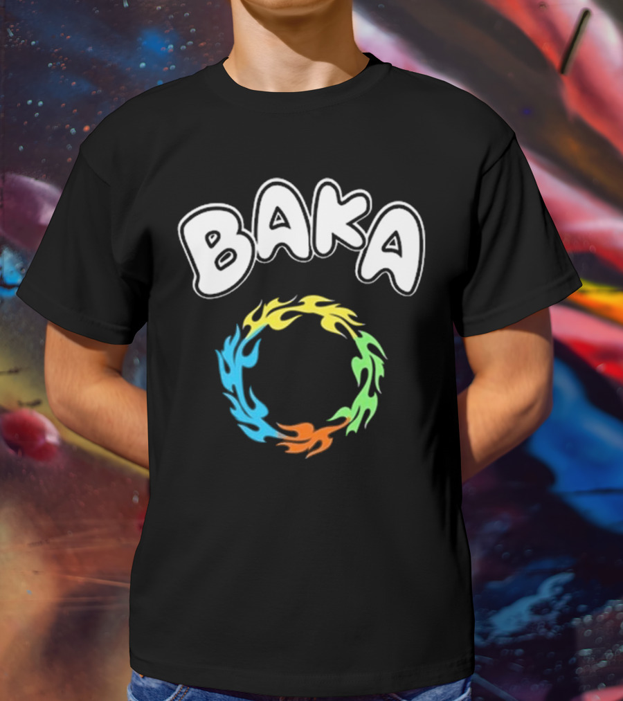 Baka Multi-Color Flame Circle T-Shirt
