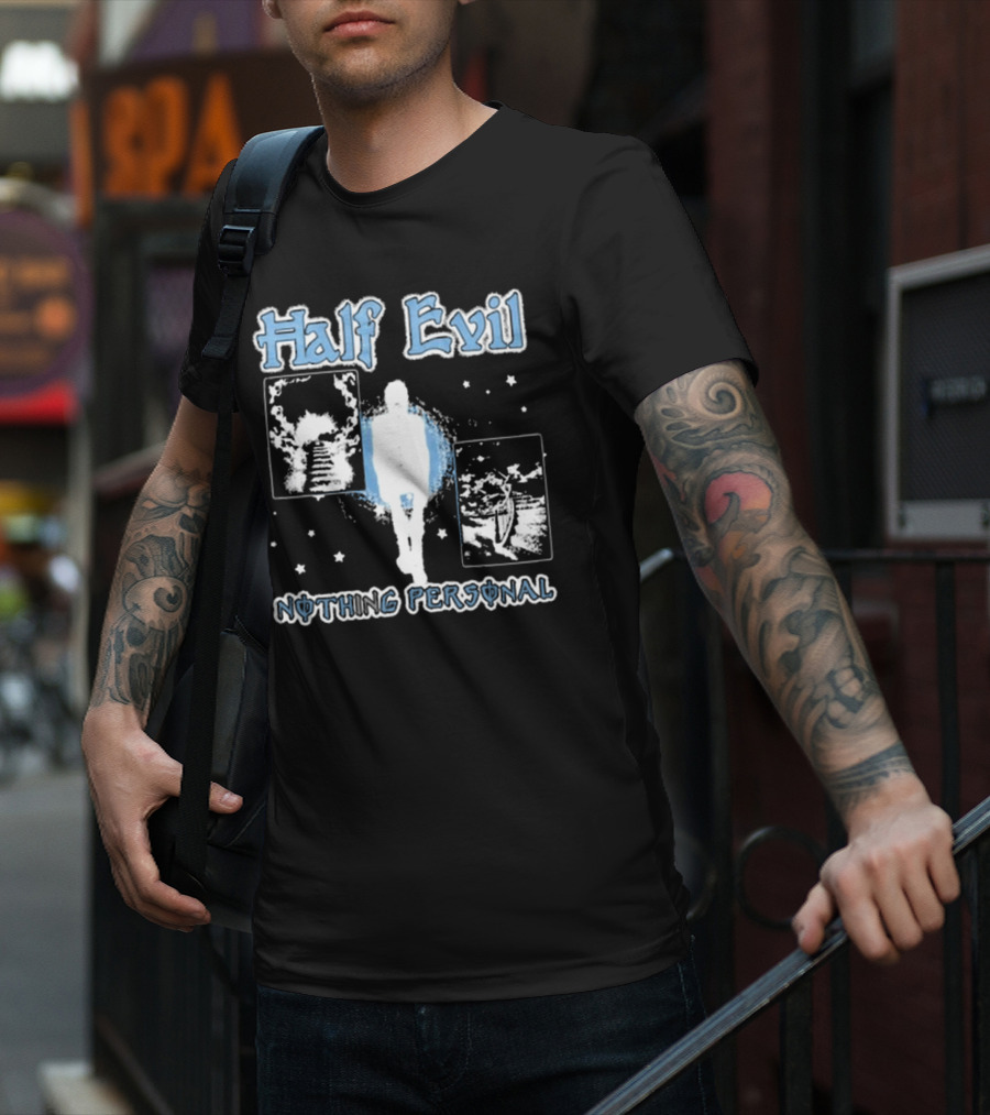 Half Evil Nothing Personal The Stairway To Eternity Cosmic Journey T-Shirt