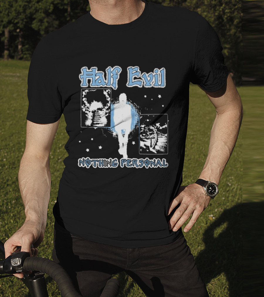 Half Evil Nothing Personal The Stairway To Eternity Cosmic Journey T-Shirt