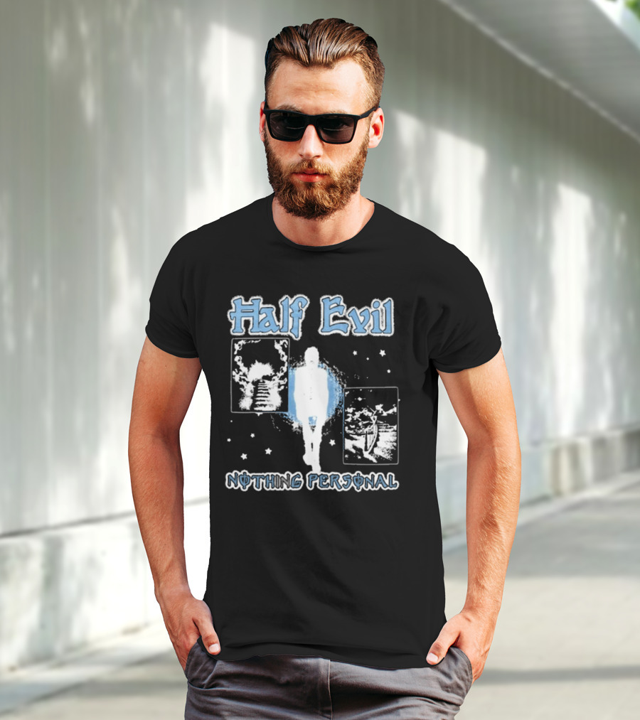 Half Evil Nothing Personal The Stairway To Eternity Cosmic Journey T-Shirt