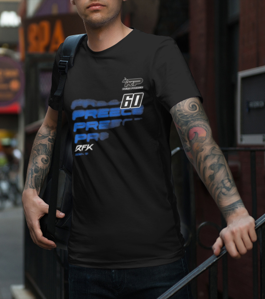 Ryan Preece RP 60 RFK Blue Men's Black T-Shirt