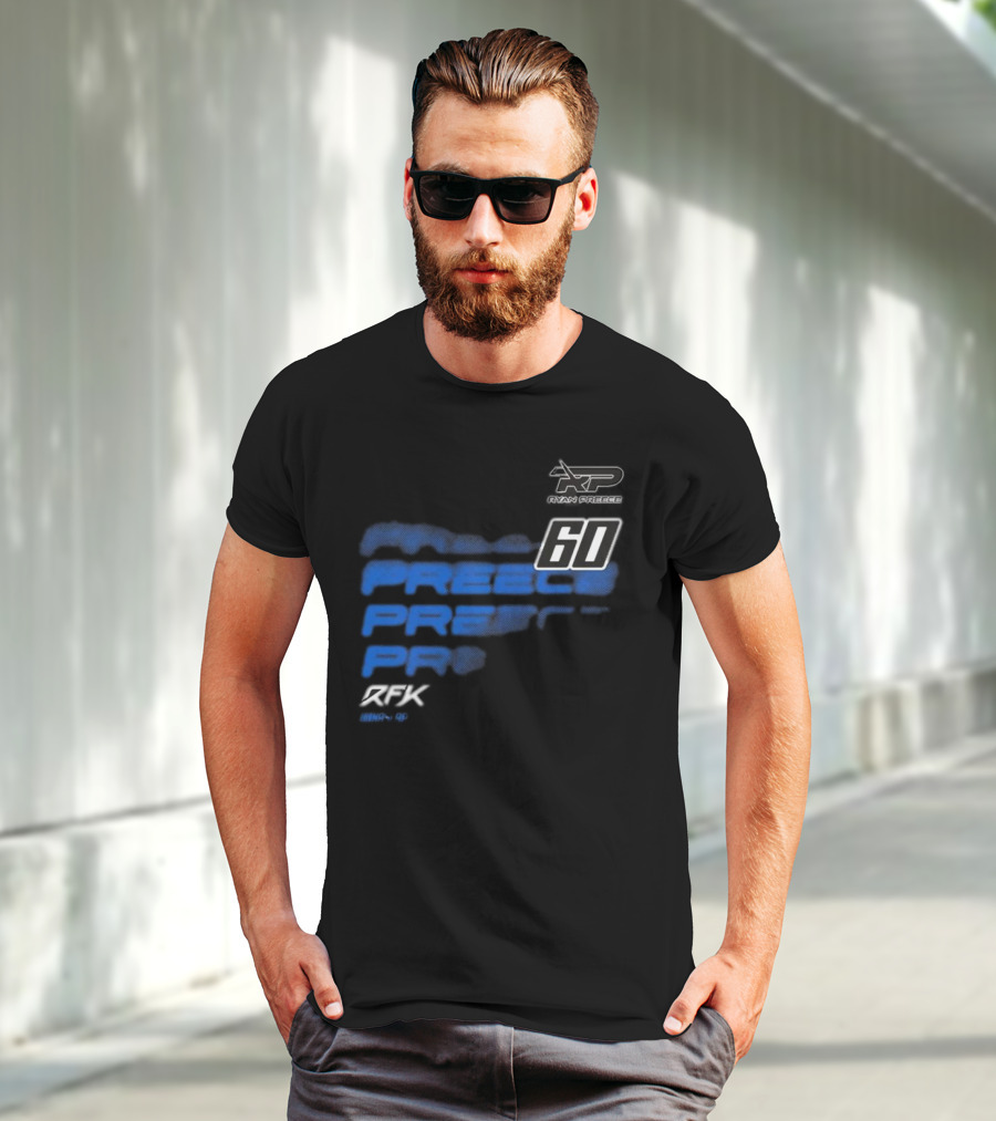 Ryan Preece RP 60 RFK Blue Men's Black T-Shirt