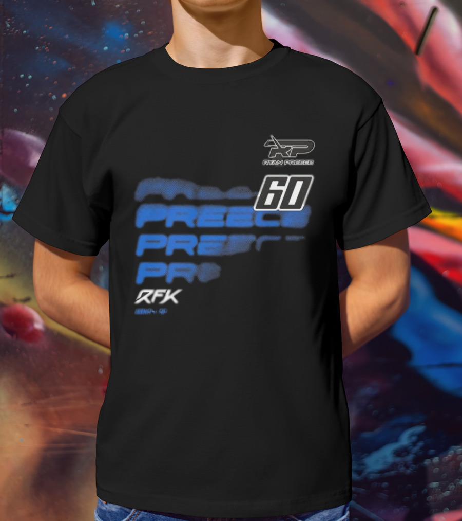 Ryan Preece RP 60 RFK Blue Men's Black T-Shirt