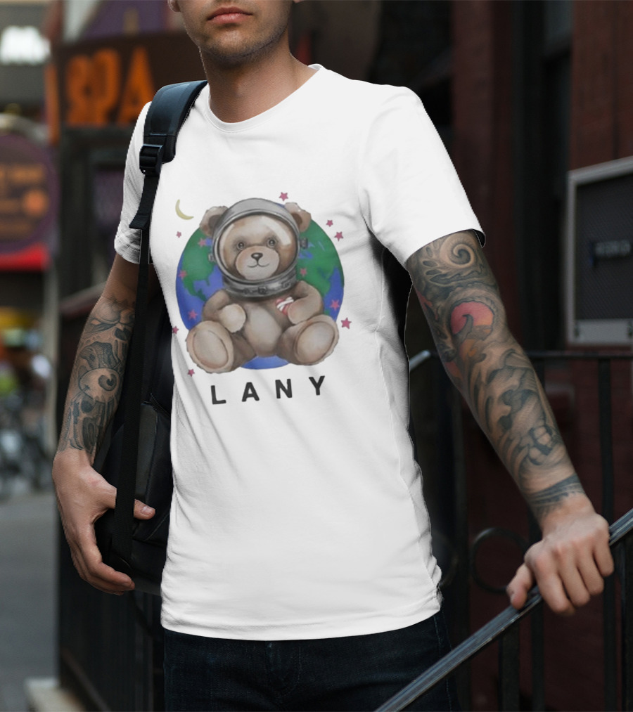Lany Astro Bear Earth Stars Moon T-Shirt