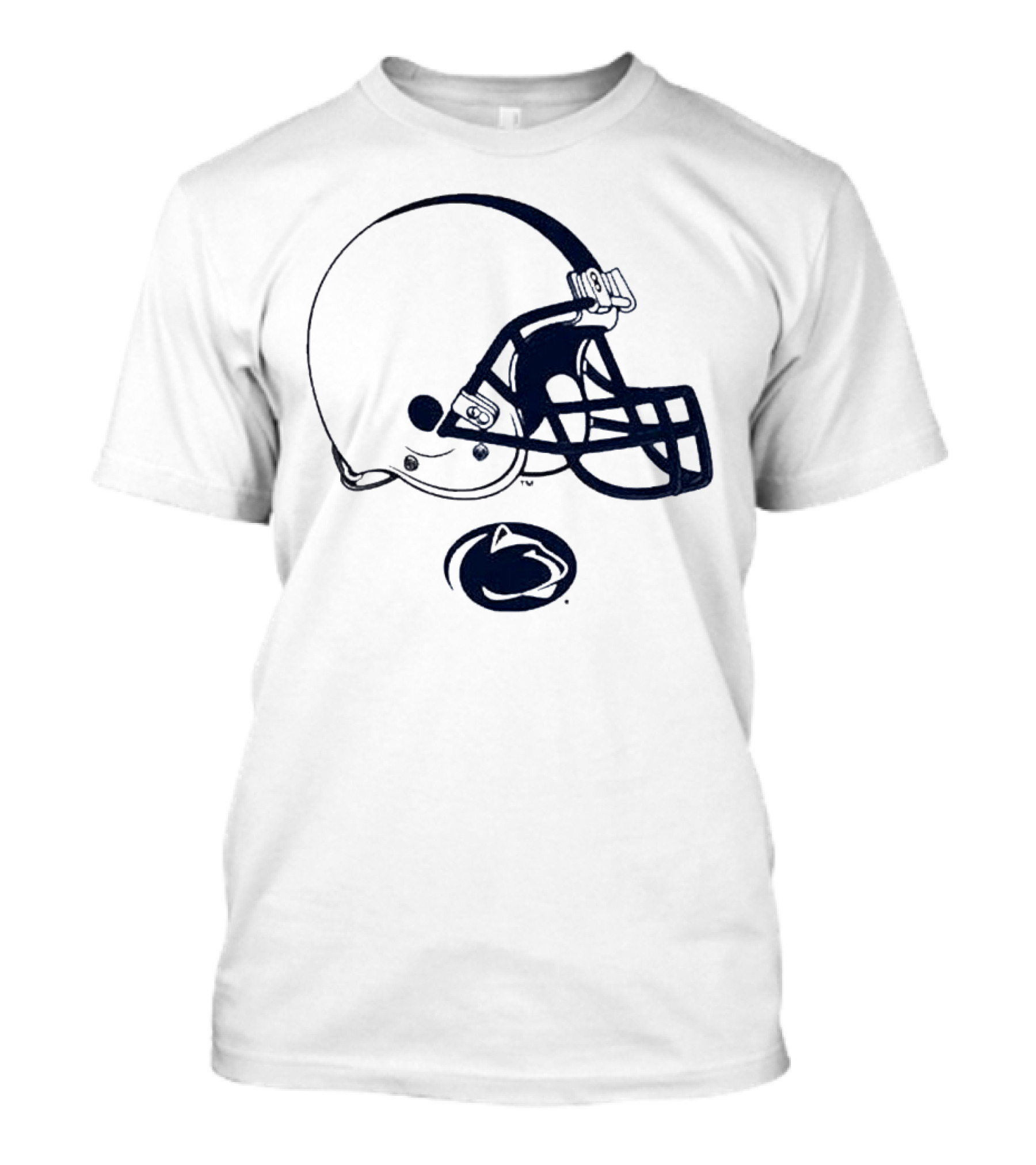 Penn State Football Nittany Lions White Helmet T-Shirt