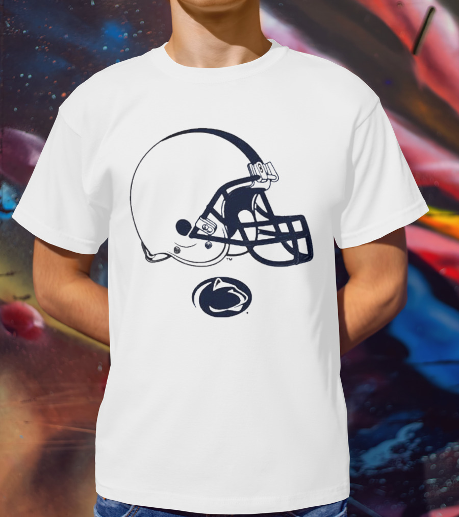Penn State Football Nittany Lions White Helmet T-Shirt