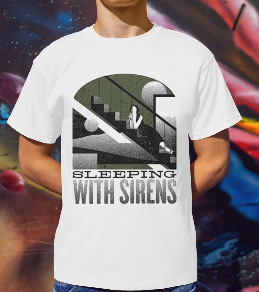 Sleeping With Sirens Stairs Retro Minimalist T-Shirt