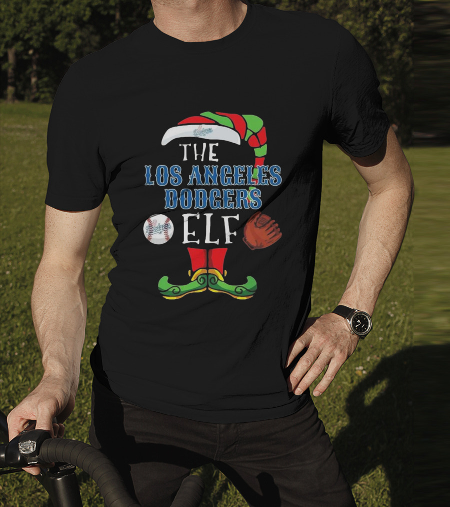 The Los Angeles Dodgers Elf Christmas Baseball T-Shirt