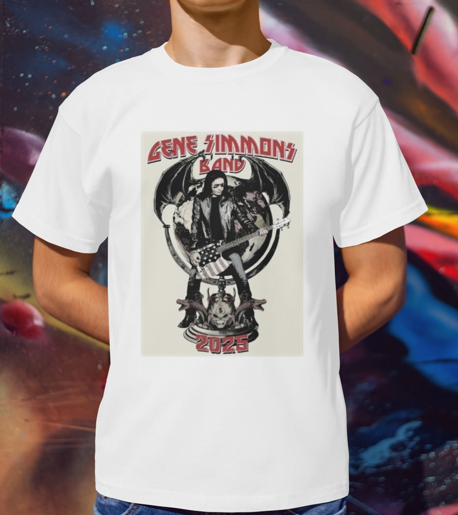 Gene Simmons Band 2025 Spring Shows Featuring Iconic Imagery T-Shirt