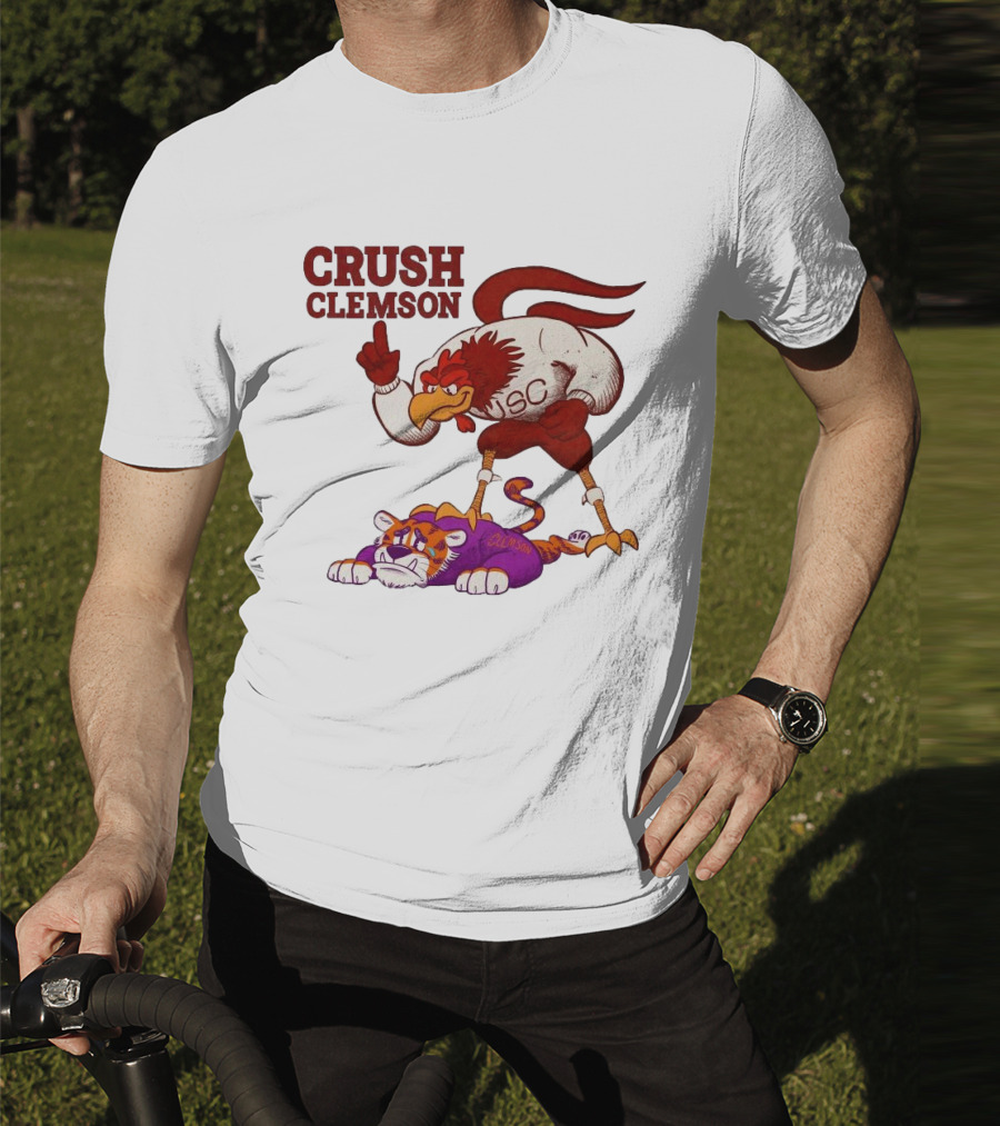 Crush Clemson USC Gamecocks Defeat Tigers Mascot T-Shirt
