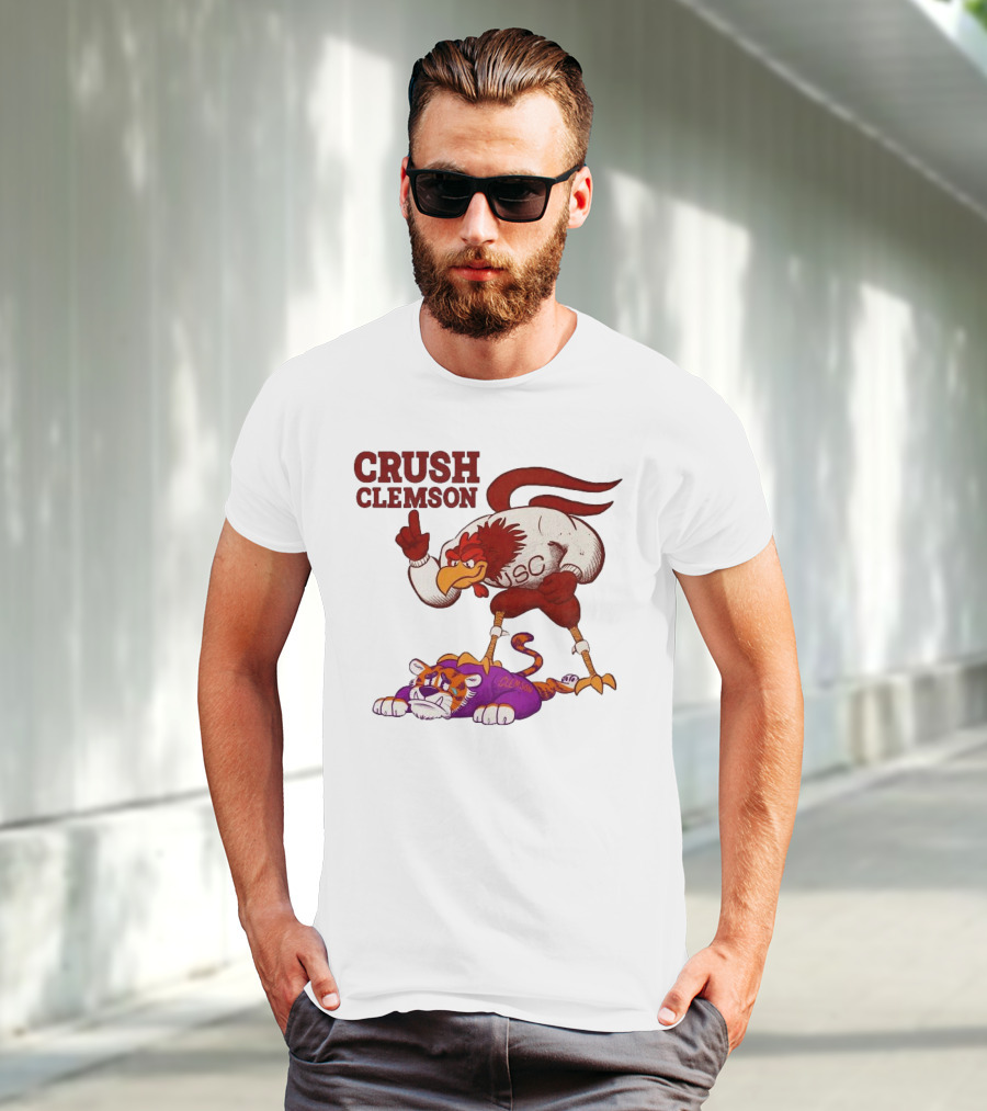 Crush Clemson USC Gamecocks Defeat Tigers Mascot T-Shirt