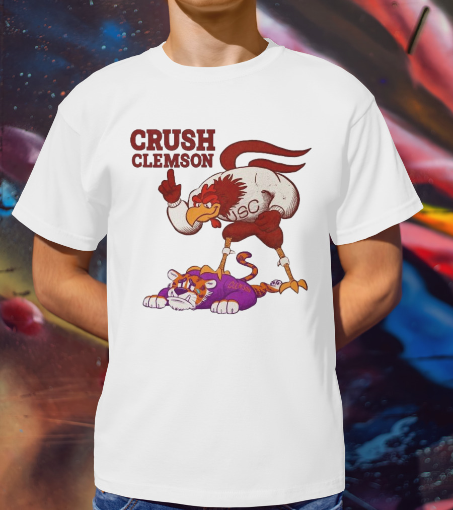 Crush Clemson USC Gamecocks Defeat Tigers Mascot T-Shirt