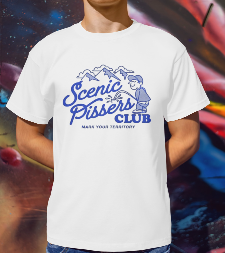 Scenic Pissers Club Mark Your Territory Mountains T-Shirt