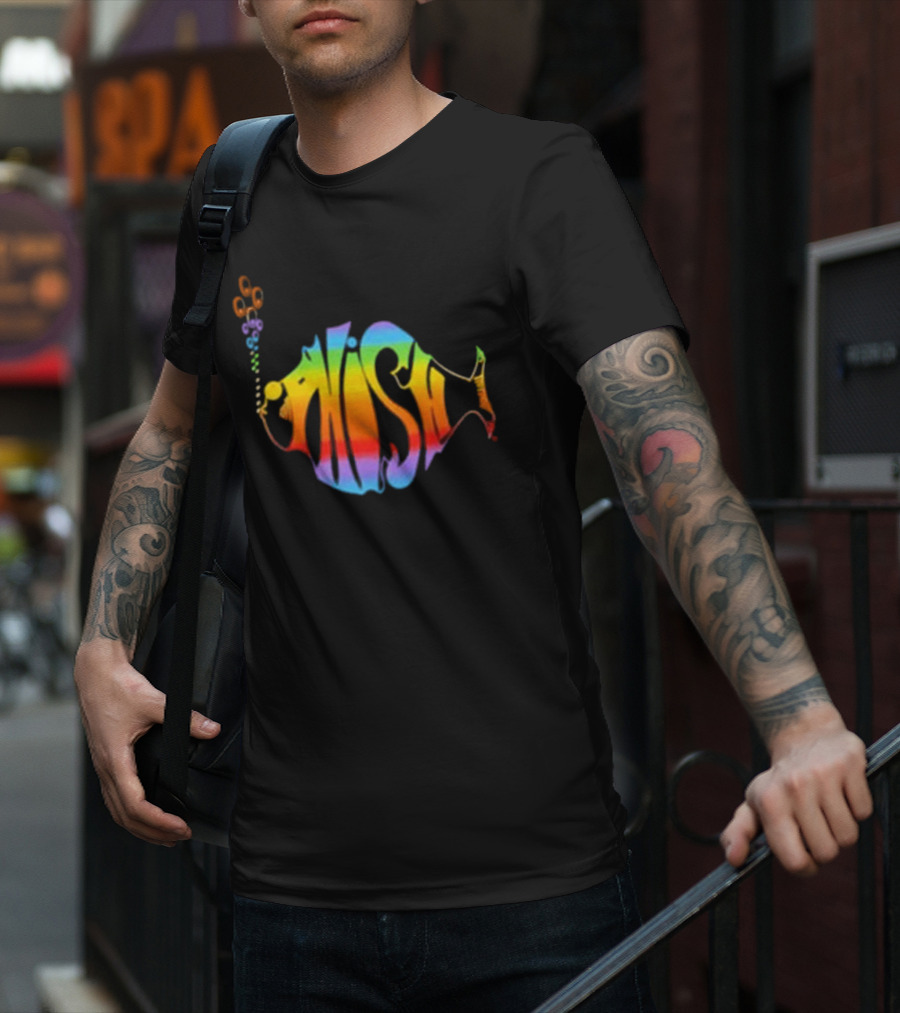 Phish Rainbow Lodgewood Fish Shaped T-Shirt