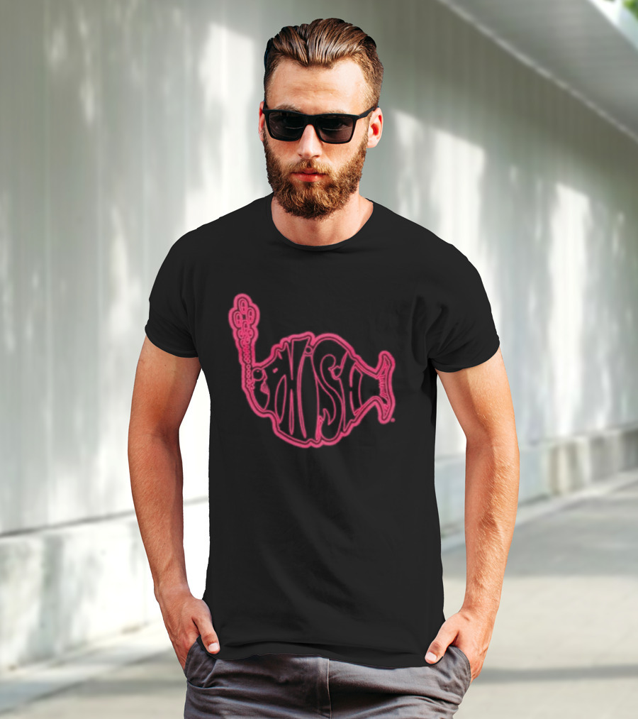 Phish Neon Fish Logo Lodgewood Stroke T-Shirt