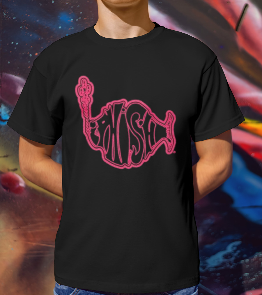 Phish Neon Fish Logo Lodgewood Stroke T-Shirt