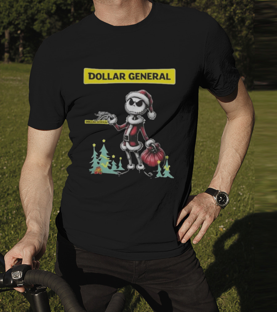 Santa Jack Skellington Dollar General Merry Christmas T-Shirt