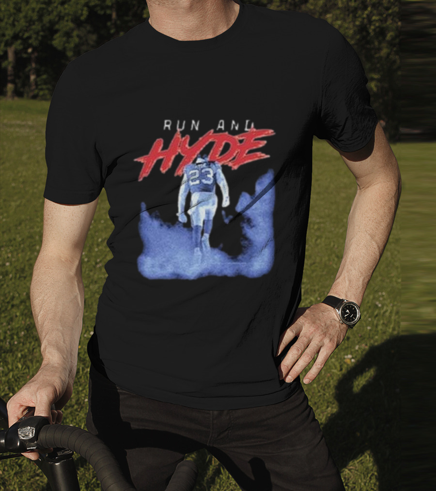 Run And Hyde Football 23 Blue Smoke Trail T-Shirt