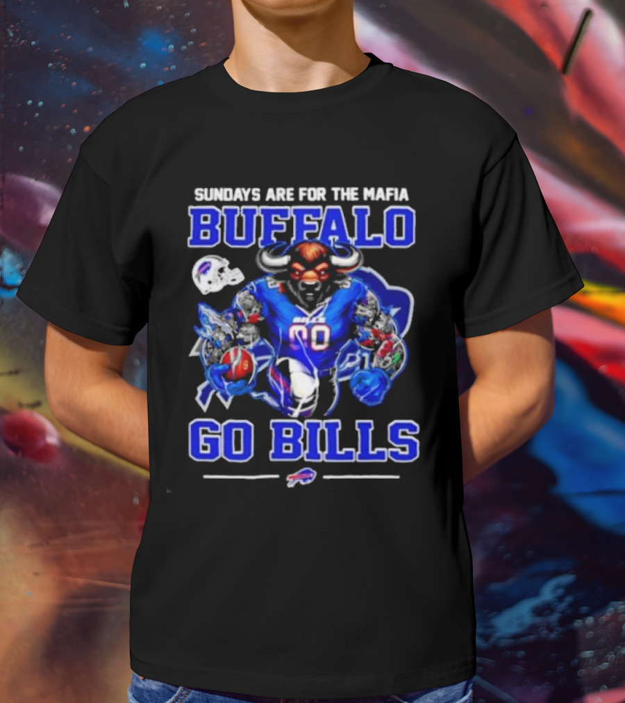 Sundays Are For The Mafia Buffalo Go Bills Mascot T-Shirt