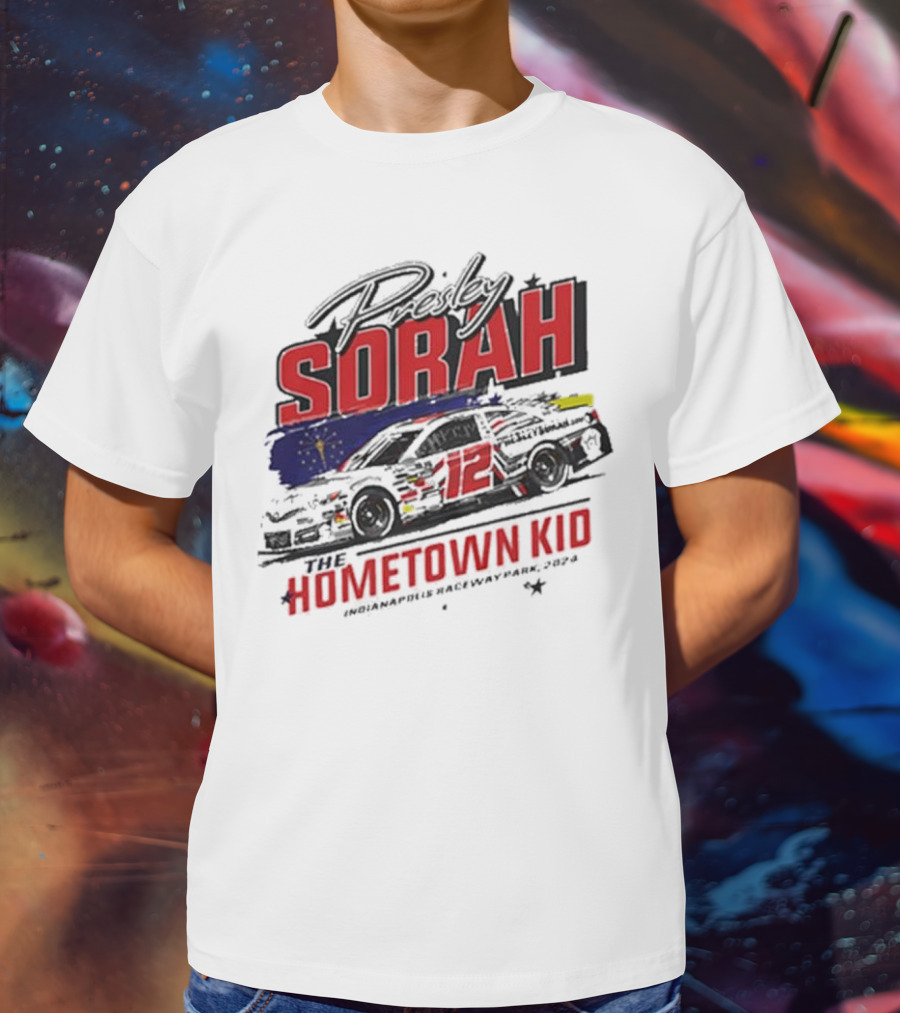 Presley Sorah The Hometown Kid Car 12 Indianapolis Raceway Park T-Shirt