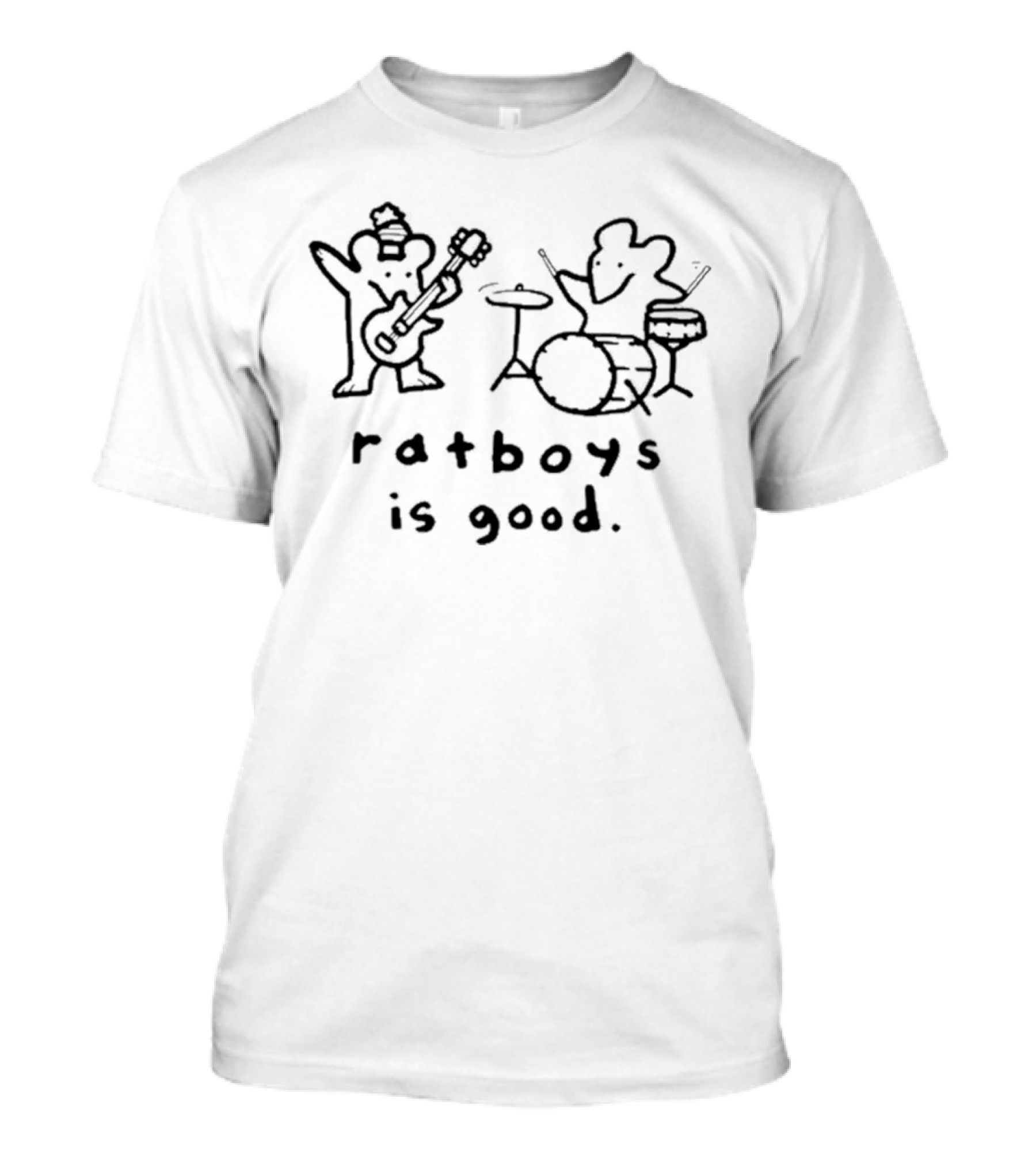 Ratboys Band Is Good Two Cartoon Characters Playing Instruments T-Shirt