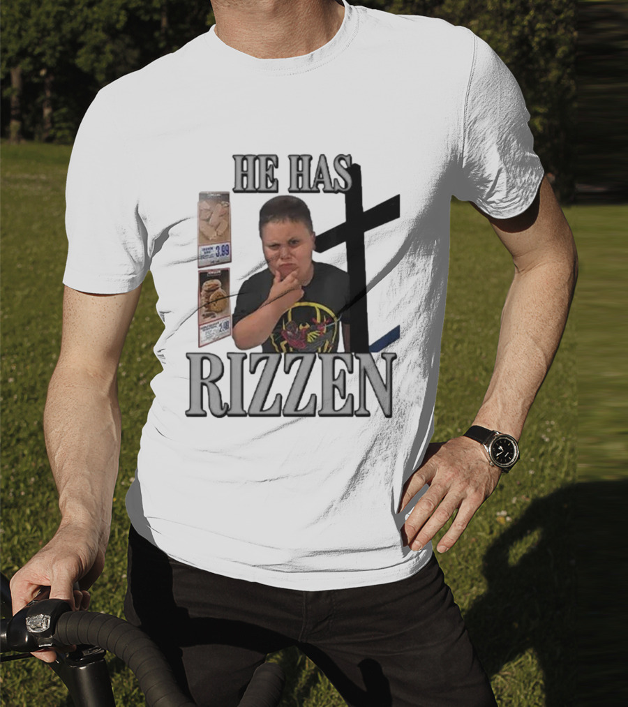 He Has Rizzen Rizzler Costco Guy With Spider-Man Shirt And Price Tags T-Shirt