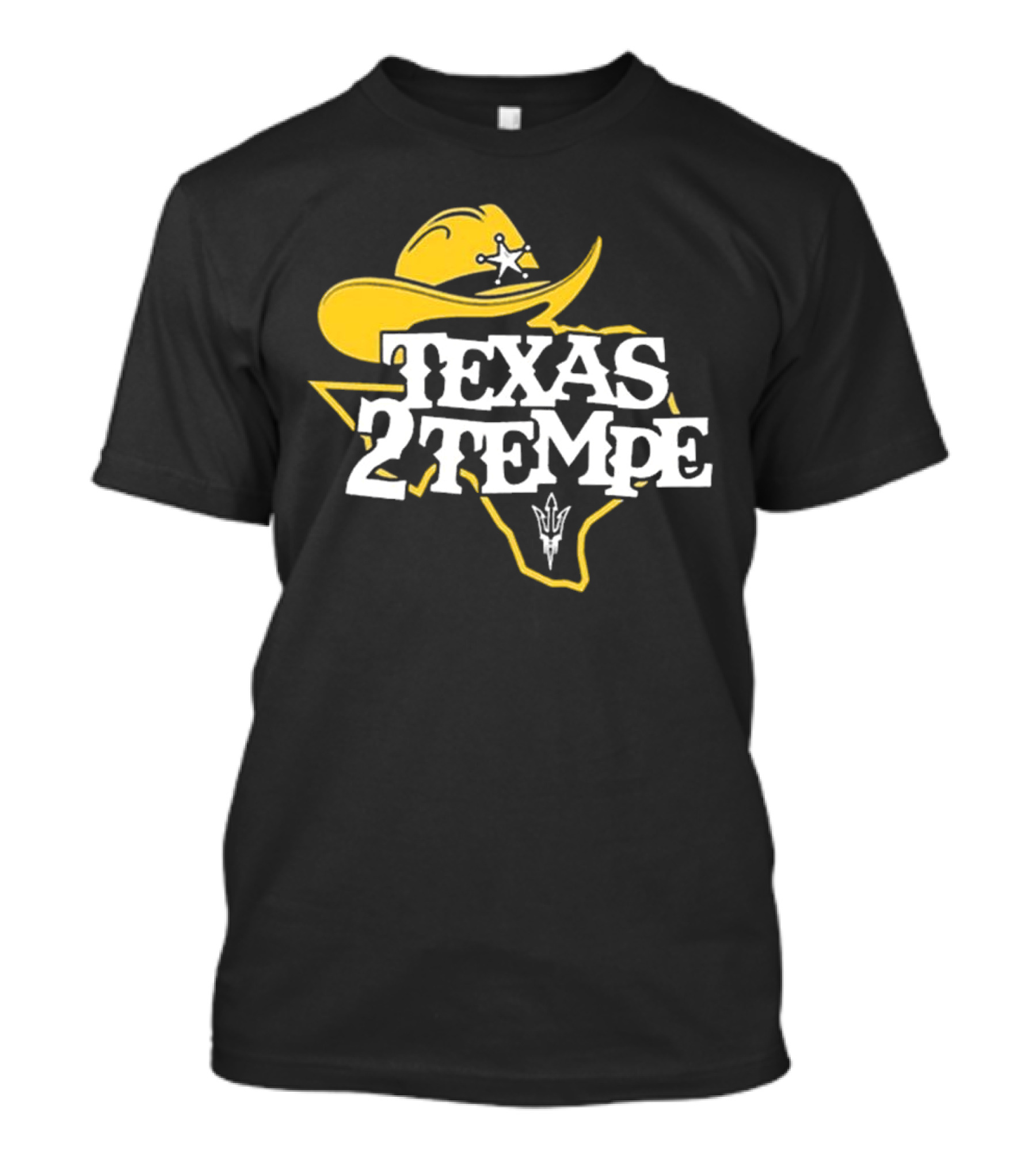 Kenny Dillingham Texas 2 Tempe Cowboy Hat State Outline Pitchfork T-Shirt