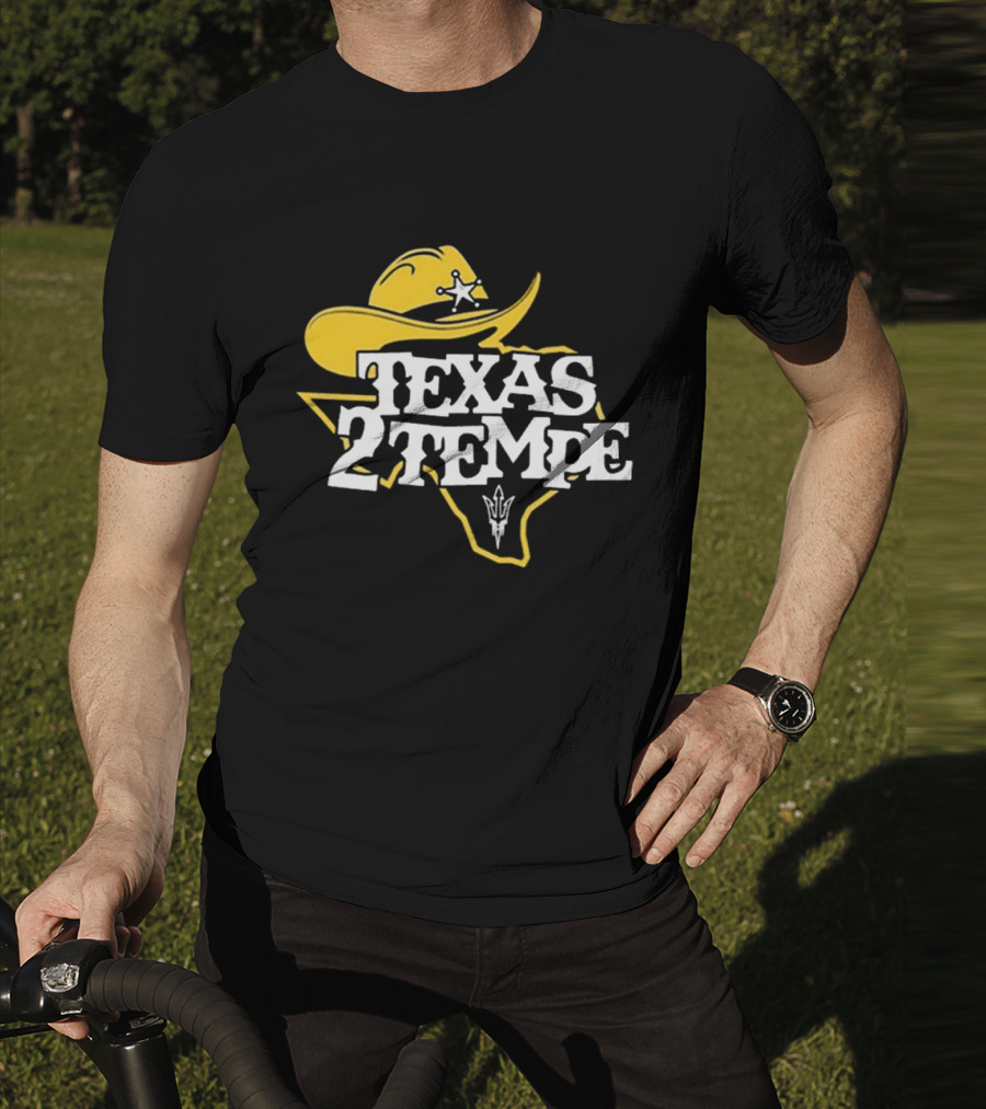 Kenny Dillingham Texas 2 Tempe Cowboy Hat State Outline Pitchfork T-Shirt